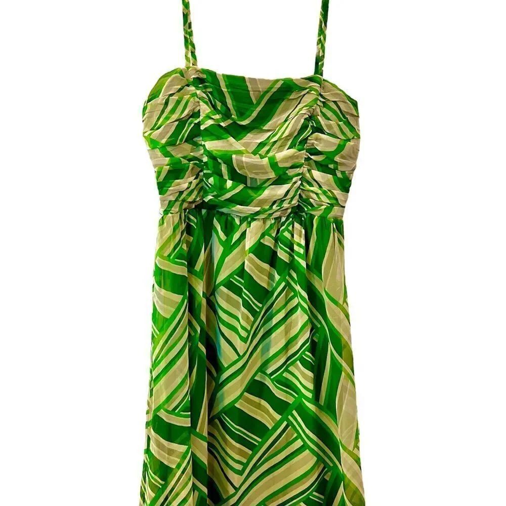 Jonathan Martin Women's Dress Green & White Party Cocktail Sundress Sz 14